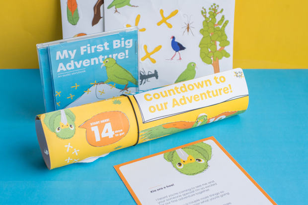 Print pack including stickers, CD and poster featuring kakapo and other native birds, for children